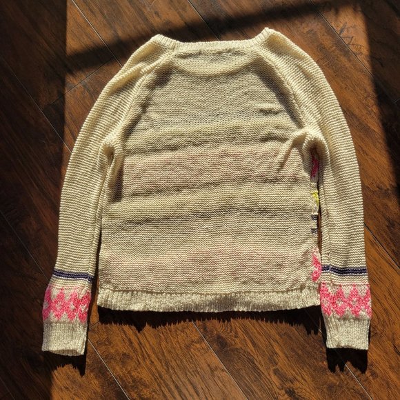 Foreign Exchange Womans Knit Sweater Retro Long Sleeve Round Neck Size Medium Ra - Picture 5 of 11